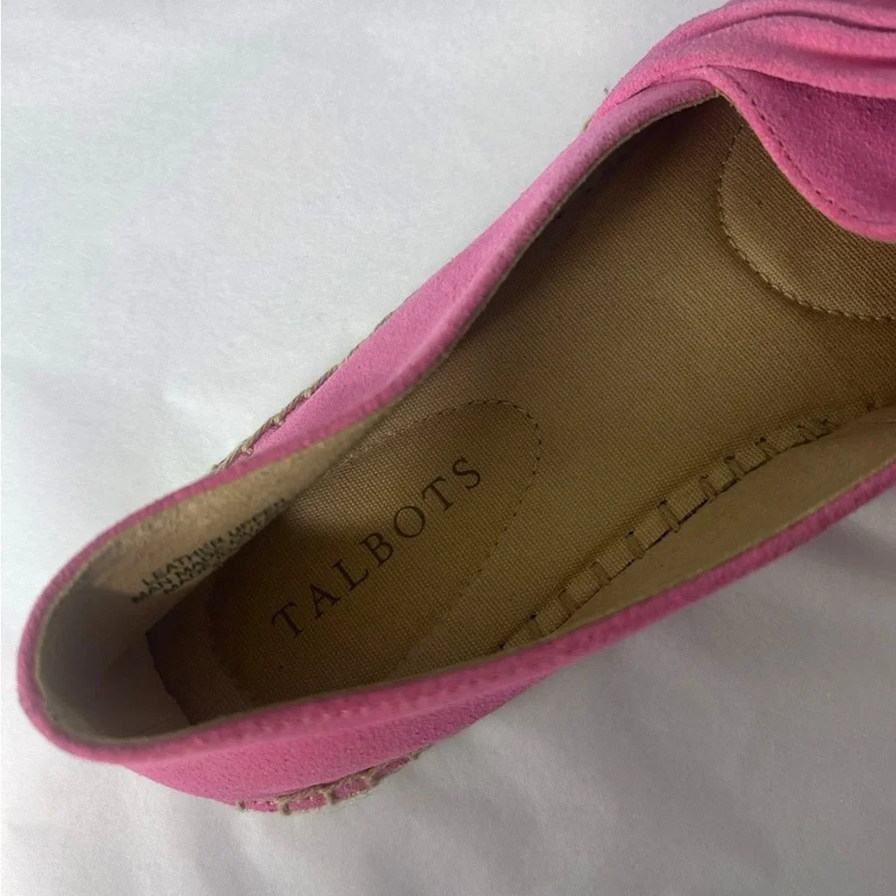 Talbots Women's Pink 8.5 Knot Espadrille Flats